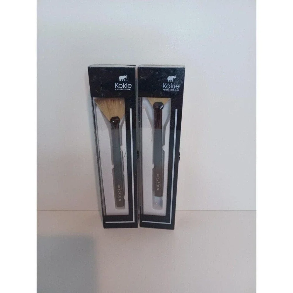 2 x Kokie Professional Large Shadow Brush‎ BR602 w/Hardback Case